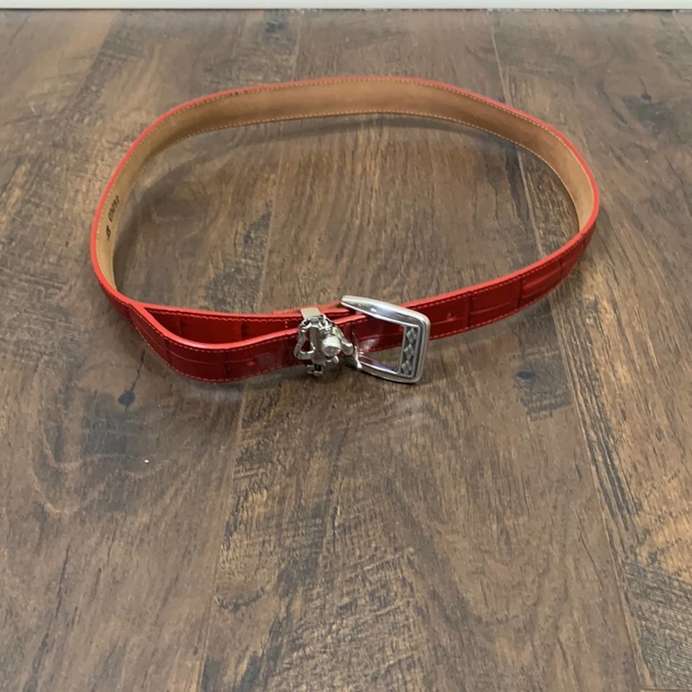 Brighton Leather Golf Charms Red Belt